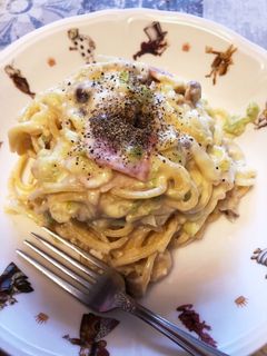 煮込んでとろとろカルボナーラ-レシピのメイン写真