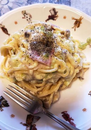 煮込んでとろとろカルボナーラ-レシピのメイン写真