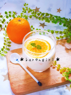 缶詰で簡単♡韓国風みかんラテ♡-レシピのメイン写真