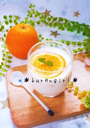 缶詰で簡単♡韓国風みかんラテ♡-レシピのメイン写真