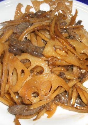 牛肉入りレンコンきんぴら-レシピのメイン写真