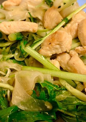 シャキシャキ水菜と鶏胸肉の南蛮サラダ-レシピのメイン写真