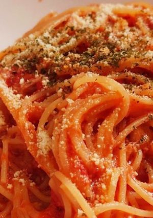 【低糖質】白滝のトマトクリームパスタ風-レシピのメイン写真