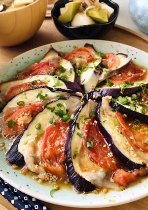 レンジで！豚肉となすとトマトの重ね蒸し-レシピのメイン写真