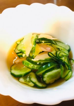 きゅうりと新生姜の酢の物（減塩レシピ）-レシピのメイン写真