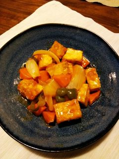 時短!厚揚げの簡単がっつりヘルシー酢豚-レシピのメイン写真