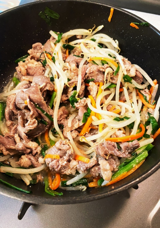 【漬けおき】ラム肉ともやしの炒め物-レシピのメイン写真