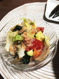 【生姜入り】トマト胡瓜レタスのサラダ-レシピのメイン写真