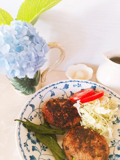 枝豆ハンバーグ 和風ソース-レシピのメイン写真