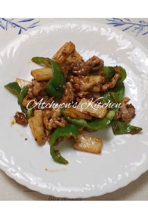 簡単！豚肉と長芋のコチ醤、豆板醤炒め-レシピのメイン写真