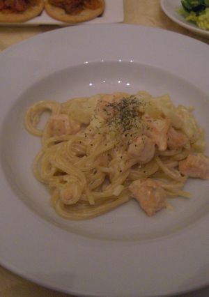 サーモンクリームパスタ-レシピのメイン写真