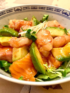 サーモン・アボカド 丼♪コチュジャン味-レシピのメイン写真