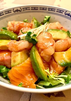 サーモン・アボカド 丼♪コチュジャン味-レシピのメイン写真