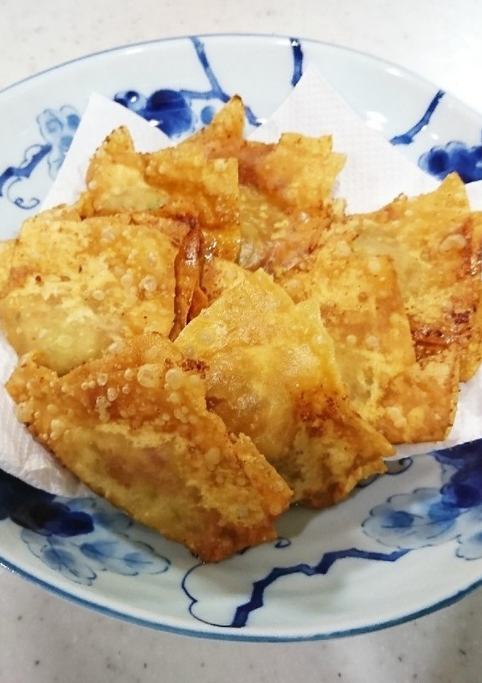 揚げたてサクサク☆美味しい揚げワンタン♬-レシピのメイン写真