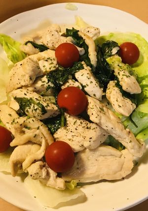 鶏むね肉の生バジル＆バター炒め-レシピのメイン写真