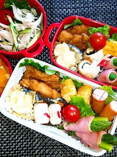 息子と娘のお弁当'20.6.18-レシピのメイン写真