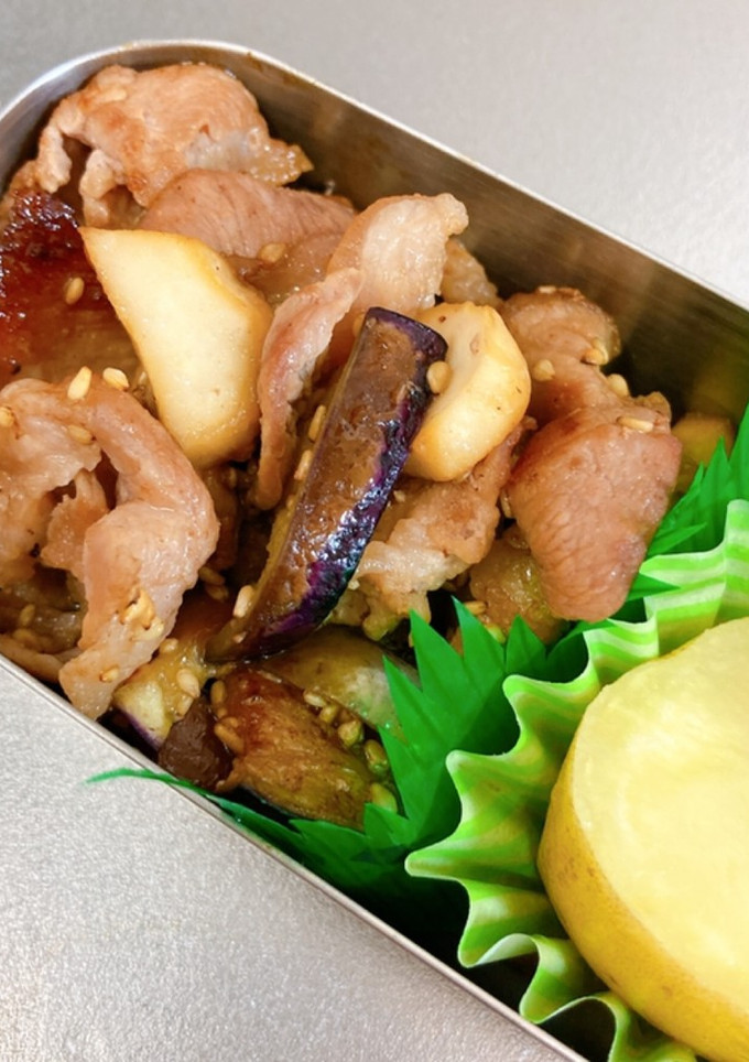 お弁当に♪豚とナスのさっぱり炒め-レシピのメイン写真