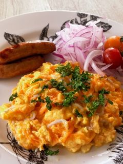 人参としらすのスクランブルエッグ-レシピのメイン写真