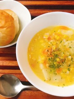 野菜たっぷり!クリームコーンスープ-レシピのメイン写真