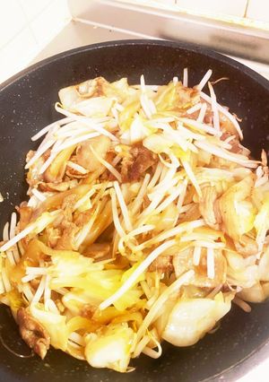 豚キャベツでさっぱりもやしポン酢炒め-レシピのメイン写真