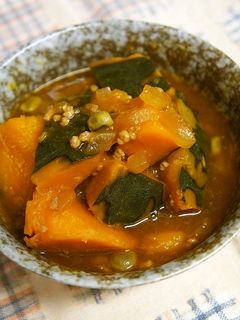 炒め玉ねぎ&肉あんかけかぼちゃの煮物-レシピのメイン写真