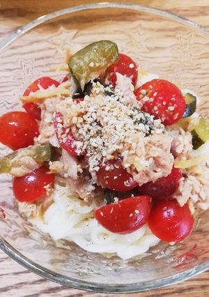 夏ランチ！ごま油香るサラダうどん-レシピのメイン写真