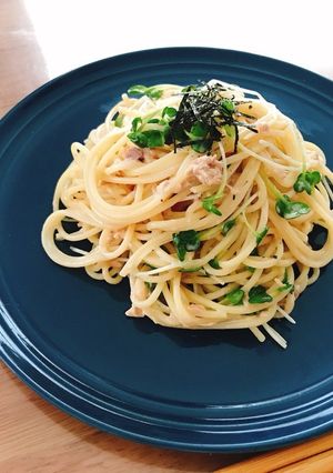 時短★ツナとかいわれ大根の和風冷製パスタ-レシピのメイン写真