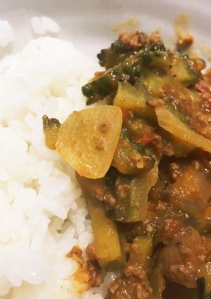 夏のゴーヤキーマカレー-レシピのメイン写真