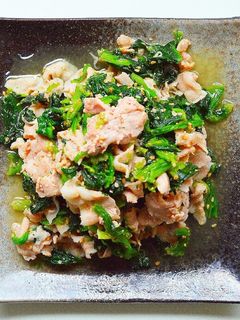 簡単!!豚肉とほうれん草の炒め物-レシピのメイン写真