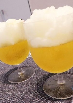 林檎ジュースで､まるでビール！なゼリー♡-レシピのメイン写真