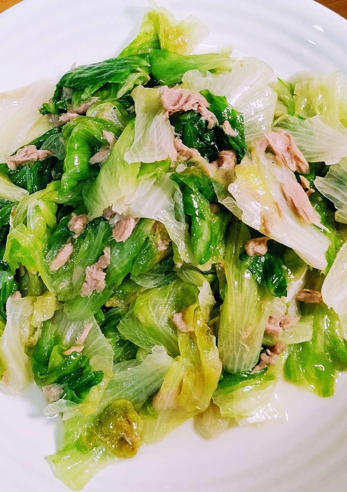 レタスとツナのさっと炒め-レシピのメイン写真