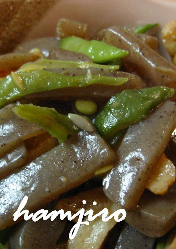 ささげとこんにゃくの炒め煮-レシピのメイン写真