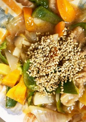 全てレンジ大根豚こま甘酸味噌青椒肉絲風-レシピのメイン写真