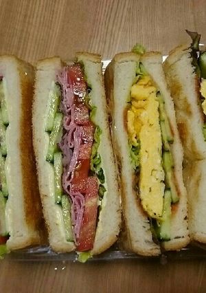 野菜スライスのサンドウィッチ-レシピのメイン写真