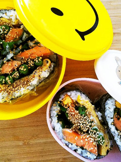 ランチに捕食に,鮭と卵焼きのおにぎらず-レシピのメイン写真