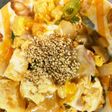レンジ温野菜卵エビチリ味チャンプル