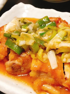 ご飯が進む!節約!鶏の黒酢ねぎソース乗せ-レシピのメイン写真
