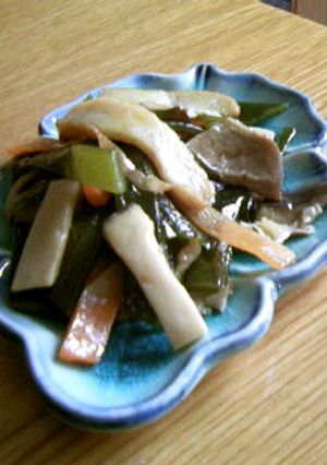 茎ワカメとエリンギの炒め物。-レシピのメイン写真
