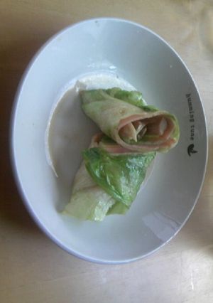 ハムとレタスの巻きまき炒め-レシピのメイン写真