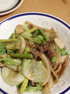 牛肉レタス炒め-レシピのメイン写真