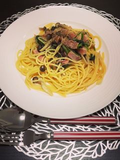 ほうれん草 ベーコン キノコ 和風パスタ-レシピのメイン写真