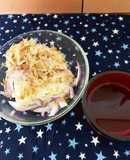 おぼろ豆腐とアーリーレッドの冷奴