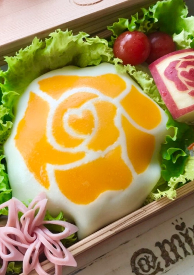 【簡単】キャラ弁 薔薇 薄焼き卵-レシピのメイン写真