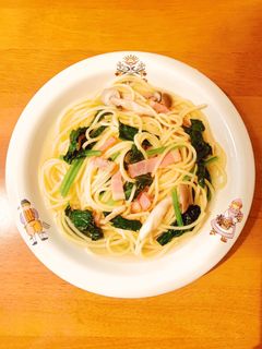 ほうれん草ときのこの和風だしスープパスタ-レシピのメイン写真