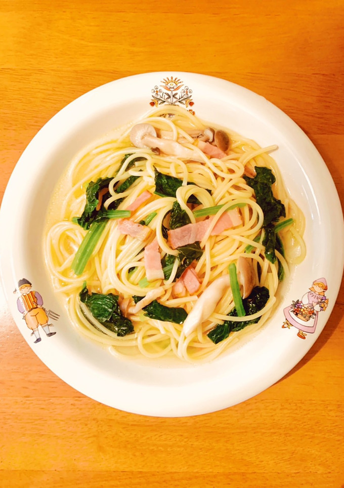 ほうれん草ときのこの和風だしスープパスタ-レシピのメイン写真