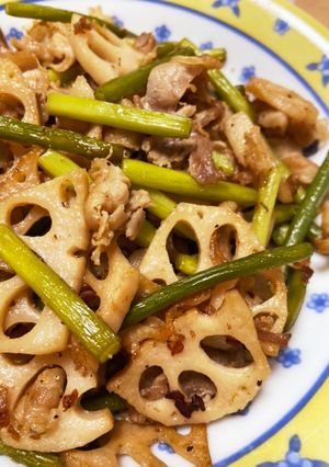 豚肉と蓮根のガーリック炒め◆スタミナ料理-レシピのメイン写真