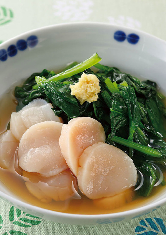 ほたてとほうれん草のさっと煮-レシピのメイン写真