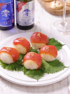黄身漬けまぐろの手まり寿司-レシピのメイン写真