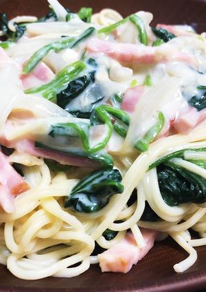 牛乳でクリームパスタ-レシピのメイン写真
