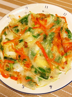 野菜たっぷりチーズちぢみ-レシピのメイン写真